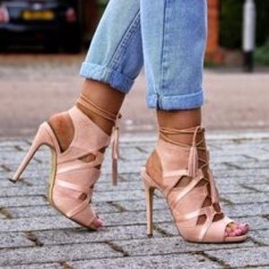 Missguided Blush tassel heel