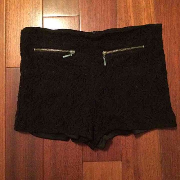 Black Lace Shorts
