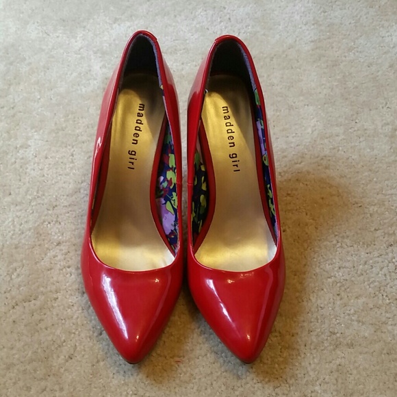 Bright red heels!