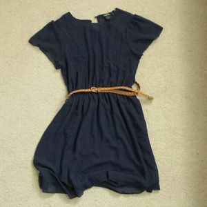 Navy blue short sleeve dress