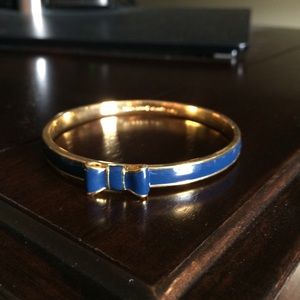 kate spade navy blue bow bangle