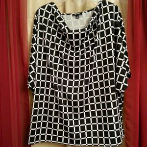 Black and white checkered top