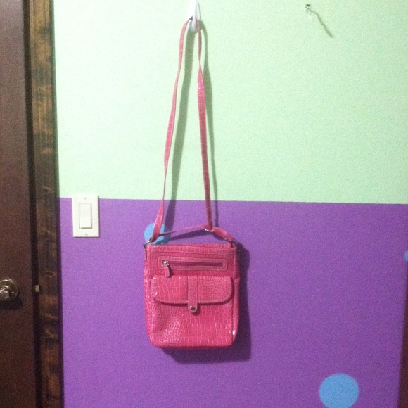 Pink "snakeskin" purse