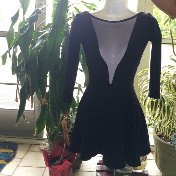 American Apparel Ponte Gloria-V Skater Dress