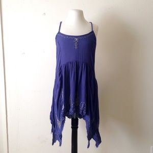 Free People Blue Flowy Dress