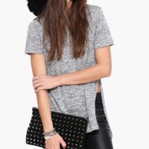 Marled Side Split Tee Tunic