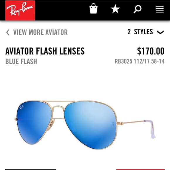 NEED TO SELL!! blue flash lens raybans
