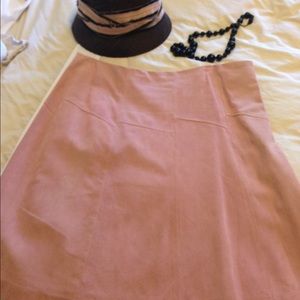 Pink Leather A line skirt