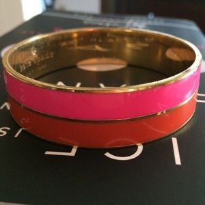 kate spade pink and orange bangle