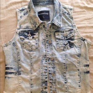 SOLD Acid Wash Denim Vest