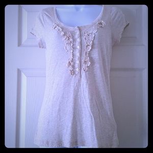 Old Navy Beige short sleeve top NWOT