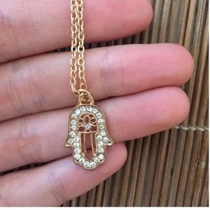 Hamsa hand necklace for Elise