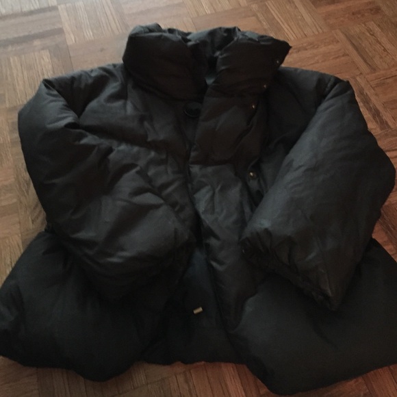 Theory black puffy winter jacket