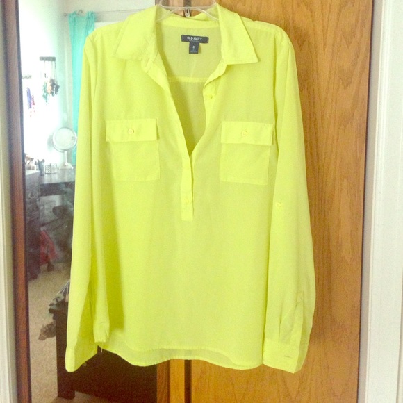 Bright yellow mid button up!