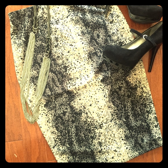 The Limited snake print pencil skirt