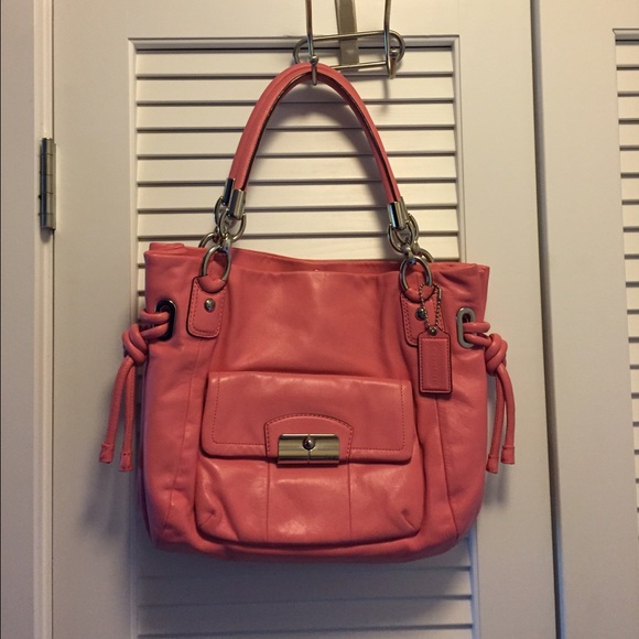 Pink leather Coach Handbag
