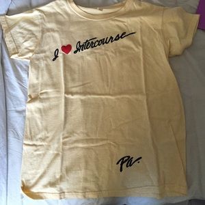 Yellow I ❤️intercourse Pennsylvania t shirt