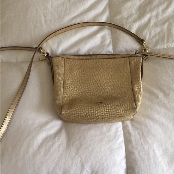 Gold fossil purse