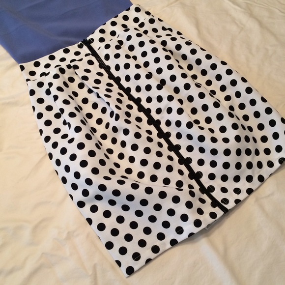 High Waisted Polka Dot Skirt - Picture 2 of 3