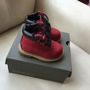 Wheat Timberlands For Toddlers (Red)