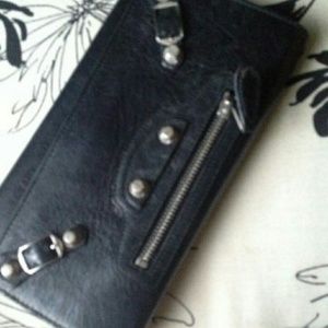 Black leather Balenciaga wallet