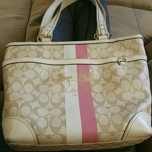 Leather coach and necklace!