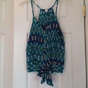 Jewel tone tank blouse