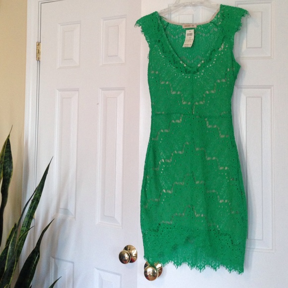 Arden b green lace dress