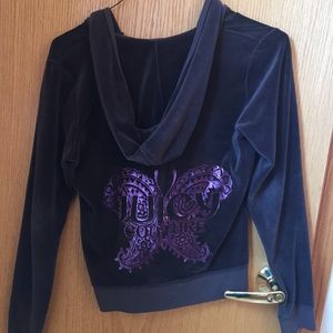 Juicy Couture Track top with purple back detail
