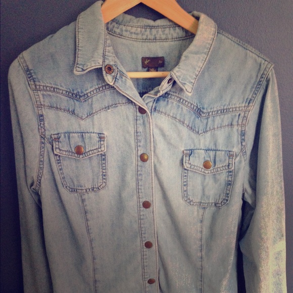 Anthro Chambray Button Down