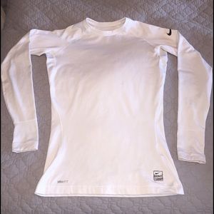 Nike FIT Nike Pro White Long Sleeved Shirt