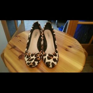 Zara leopard wedges