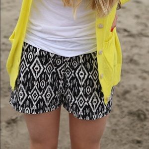 Black and white printed shorts