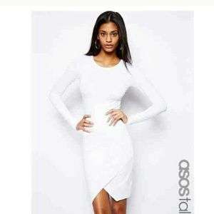 All white asos midi dress (tall) US 4 ..UK 6