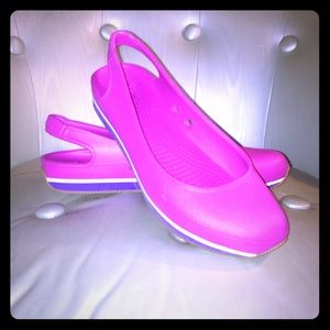 Crocs Pink and Purple Slingback size 8