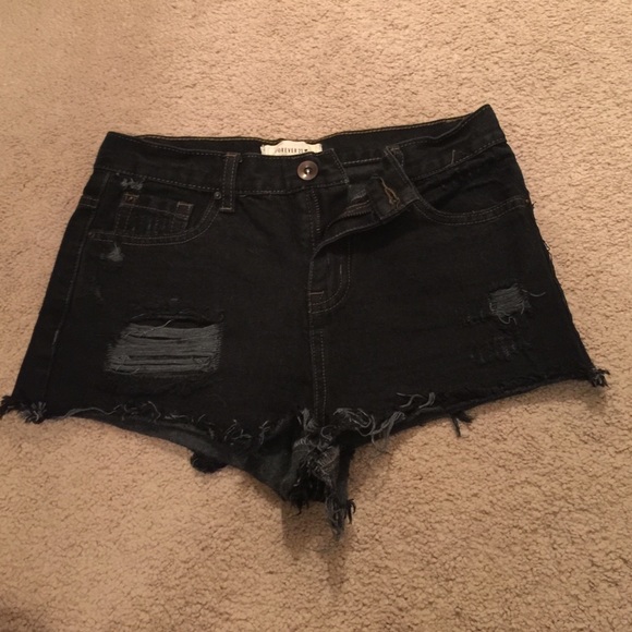 ❗️SOLD❗️Never worn black High waisted Jean shorts