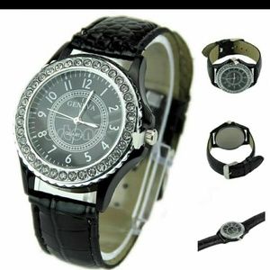 NWT Rhinestone Black Watch