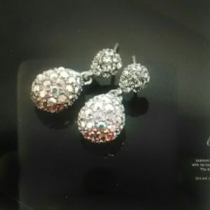 Oval Vintage Rhinestone Earrings