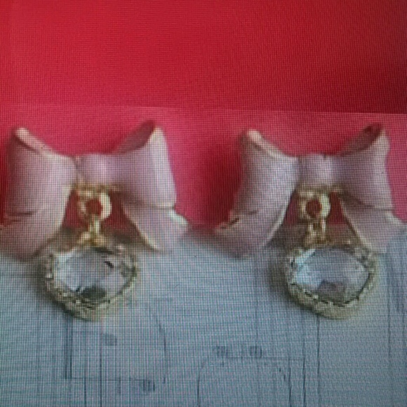 Elegant Pink Bow Earrings