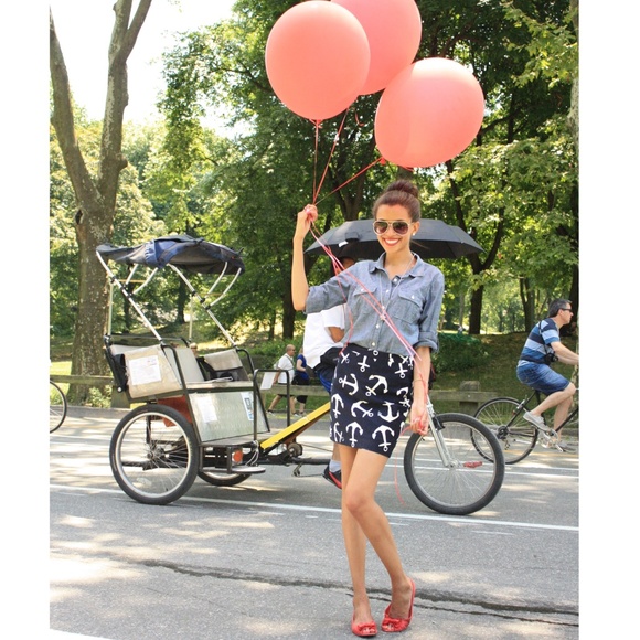 J. Crew Dresses & Skirts - J. Crew Navy Anchor Skirt