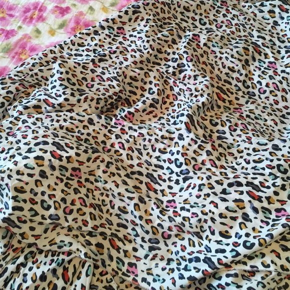 Leopard multi colored Fabric 5 yards