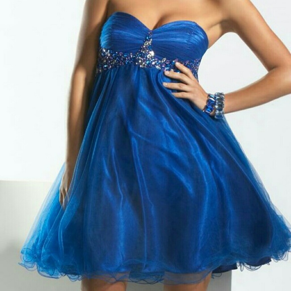 Royal Blue short homecoming dress