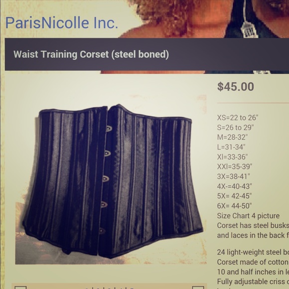 ParisNicolle Outerwear - Waist training corset sz XL