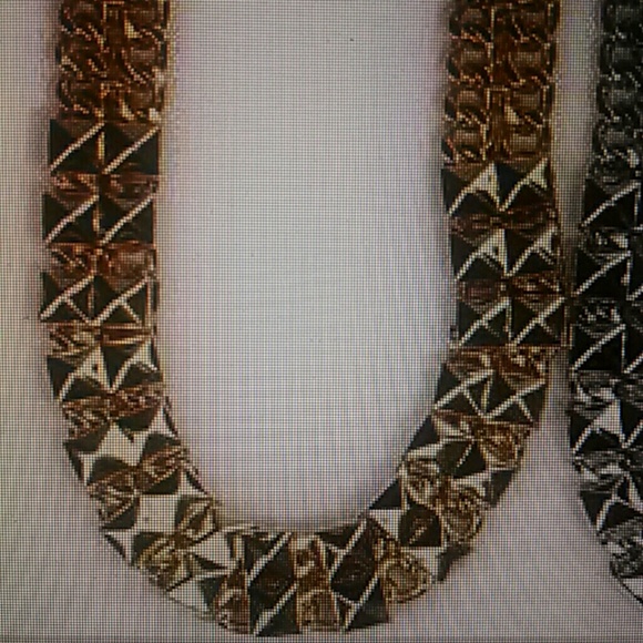 Punk Rivet Gold Necklace - Picture 2 of 2