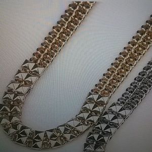 Punk Rivet Gold Necklace