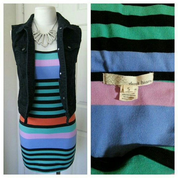 Derek Heart Stripe Tank Dress