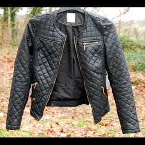 Gently Used Zara Moto Jacket sz XS faux leather