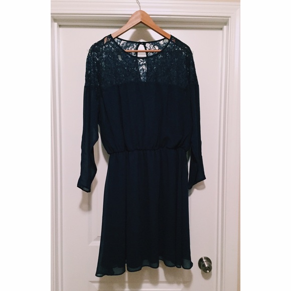 ASOS Curve Navy Lace Dress