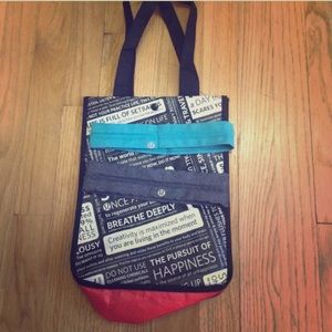 Bundle of lululemon headbands and bag!