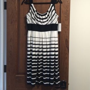 Black and white stripe dress.